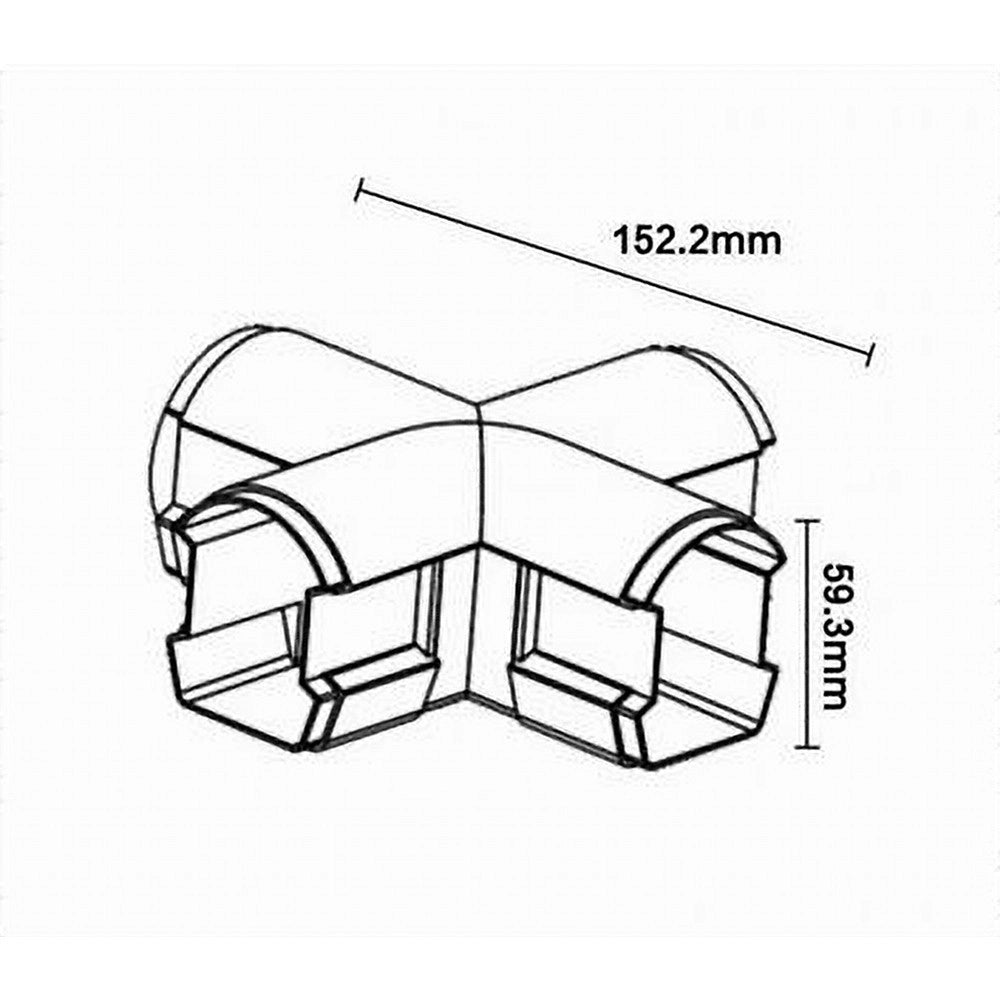 Trade Shop - Connettore Giunto A X Per Connessioni Plafoniere Lineari Raccordabili Yl20-x -