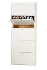 SCARPIERA A 5 RIBALTE BIANCA CM. 65X15X164H