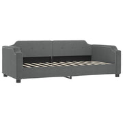 Letto singolo | Letto per adulti | Letto da Giorno Grigio Scuro 80x200 cm in Tessuto