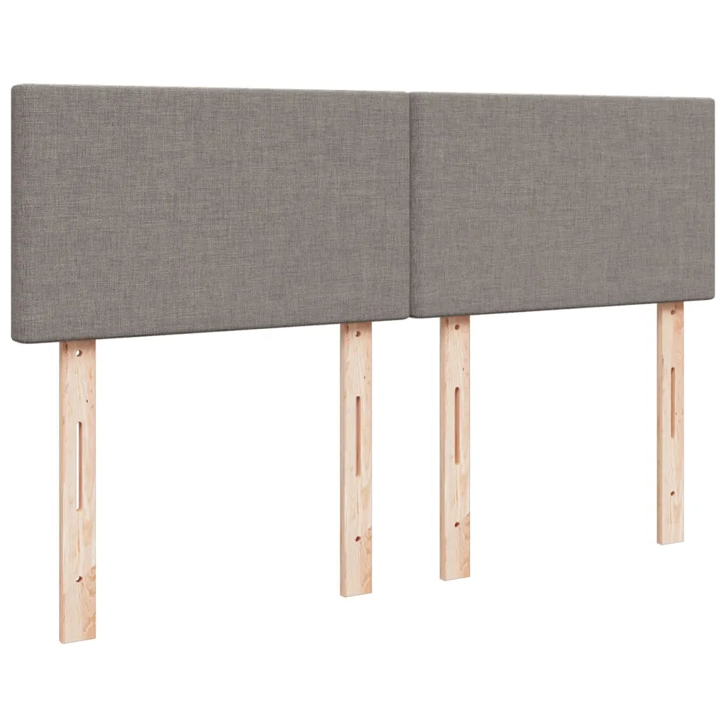 vidaXL Giroletto a Molle con Materasso Tortora 140x190 cm in Tessuto