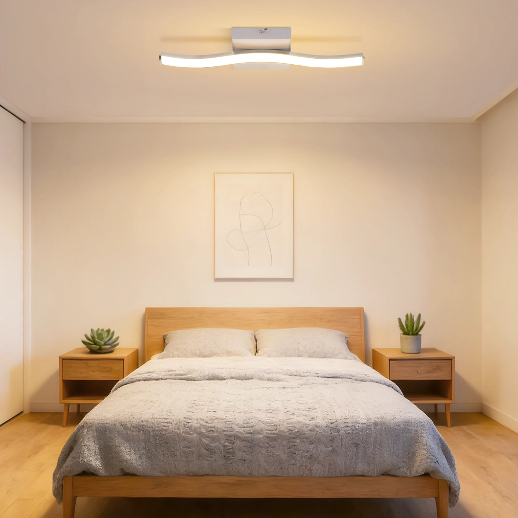 ZMH Plafoniera LED argento 6W moderna plafoniera bianco caldo 3000K per soggiorni camere da letto cucine e corridoi