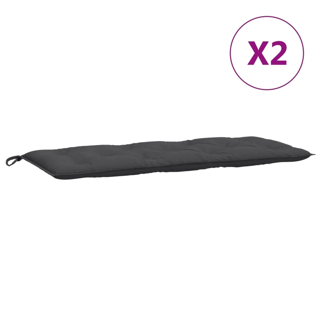 Cuscini Panca Giardino 2pz Antracite MÃ©lange 120x50x7cm Tessuto