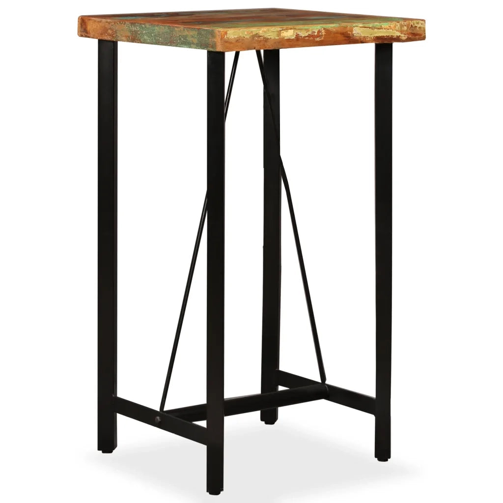 Tavolo da Bar in Legno Massello di Recupero 60x60x107 cm 245439