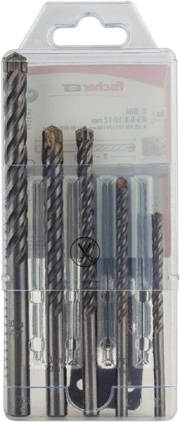 Set di puntoni per trapani, diametro 5 - 12 mm, set di puntoni per trapani con diversi diametri, attrezzi per forare in pietra e muratura, confezione da 5 pezzi
