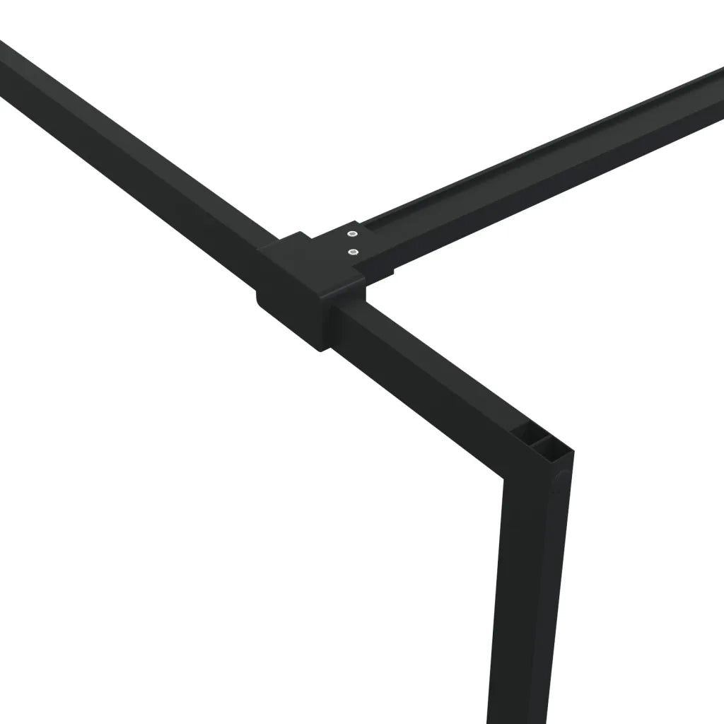 Parete Doccia Walk in Nero 100x195 cm Vetro Trasparente ESG cod mxl 42217