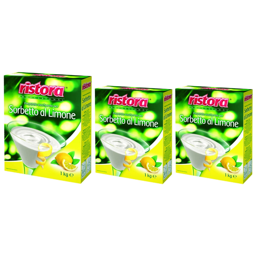 Ristora preparato per sorbetto al limone 3 confezioni da 1 kg