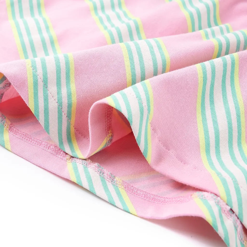 Abito da Bambina con Coulisse Senza Maniche Rosa 128 11172