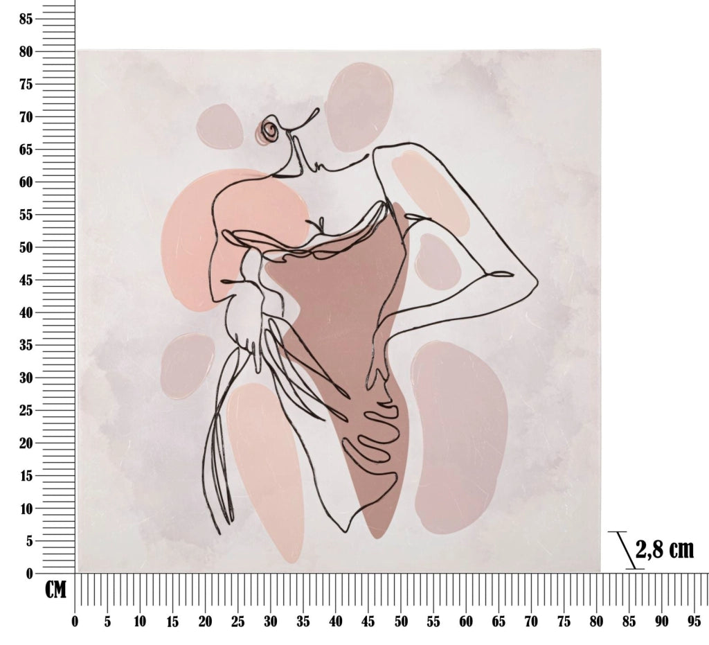 Stampa Artistica Donna 80x2,8x80 cm