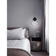Trade Shop - Lampadario Led Sospensione 12 W Metallo Nero Moderno Luce 3000k 4000k 6500k Lp-02 - -bianco Freddo      -