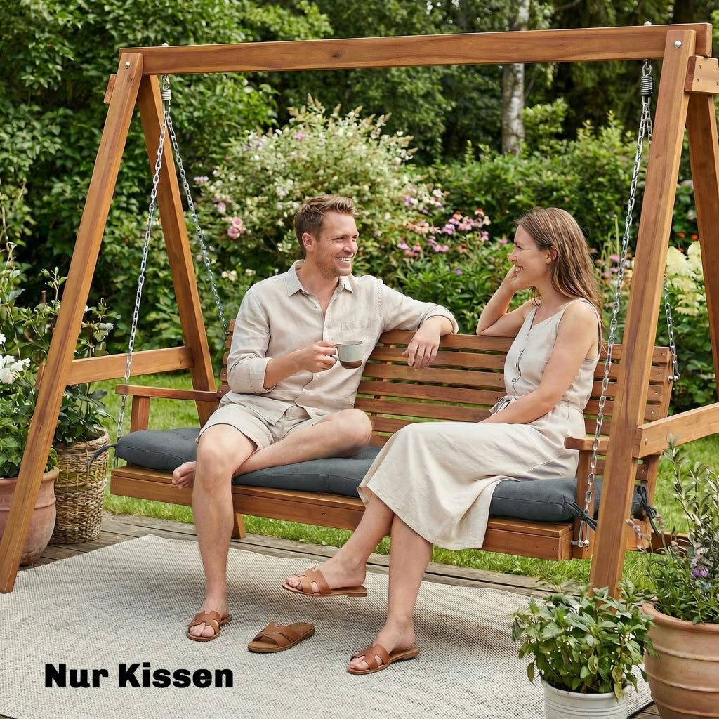Cuscino per pallet Cushion rimovibile per sedile con cinghie di fissaggio Cuscino per pallet per la maggior parte delle scarpette 198x65x13cm grigio scuro