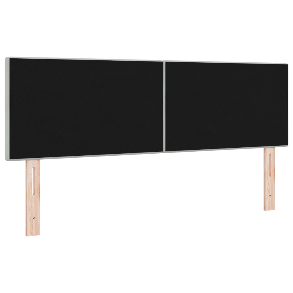 Testata LED  con bottoni imbottiti Grigio chiaro 72 cm in Velluto