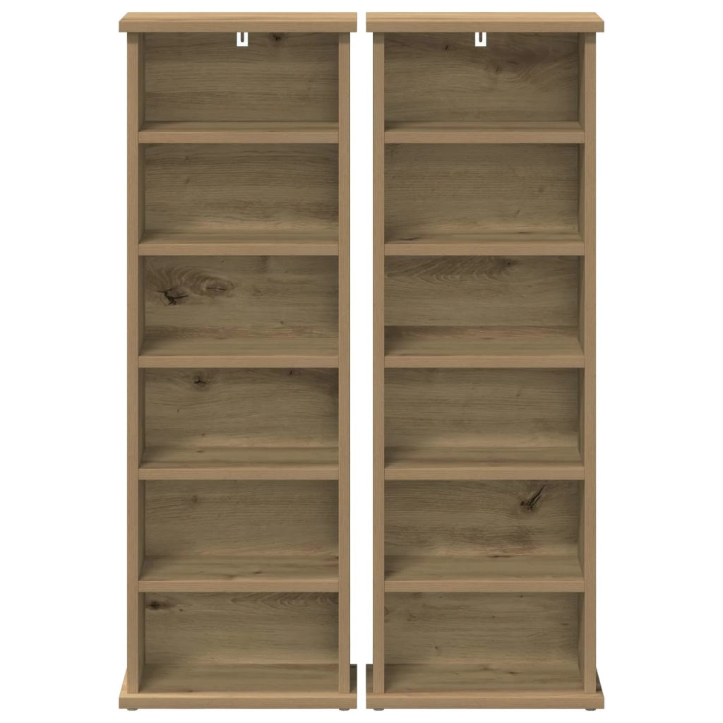 Mobile per CD 2 pz Rovere Artigianale 60 x 17 x 92 cm 8012761