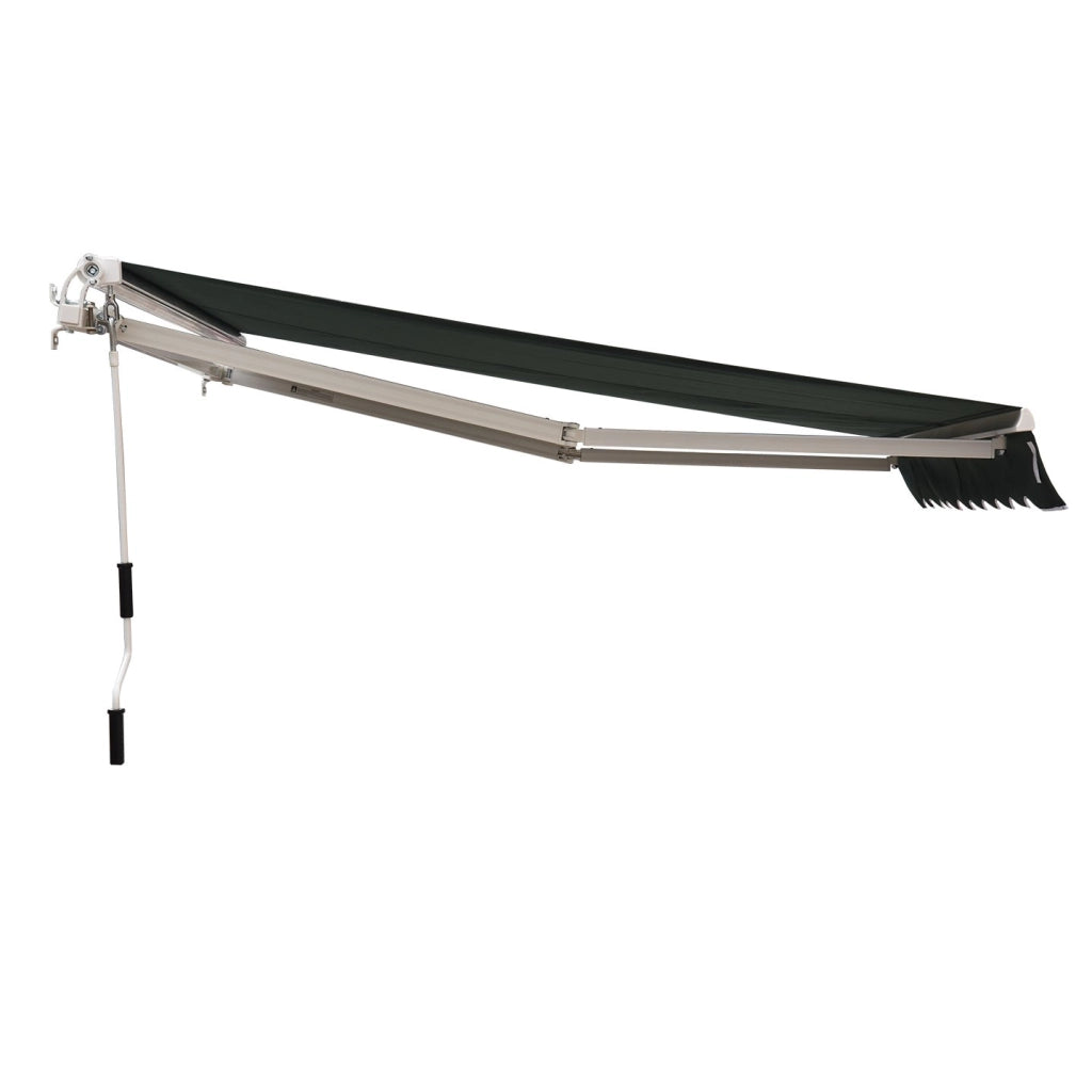 Easycomfort Tenda da Sole a Bracci 2.5x2m Avvolgibile Manuale in Alluminio e Poliestere Verde
