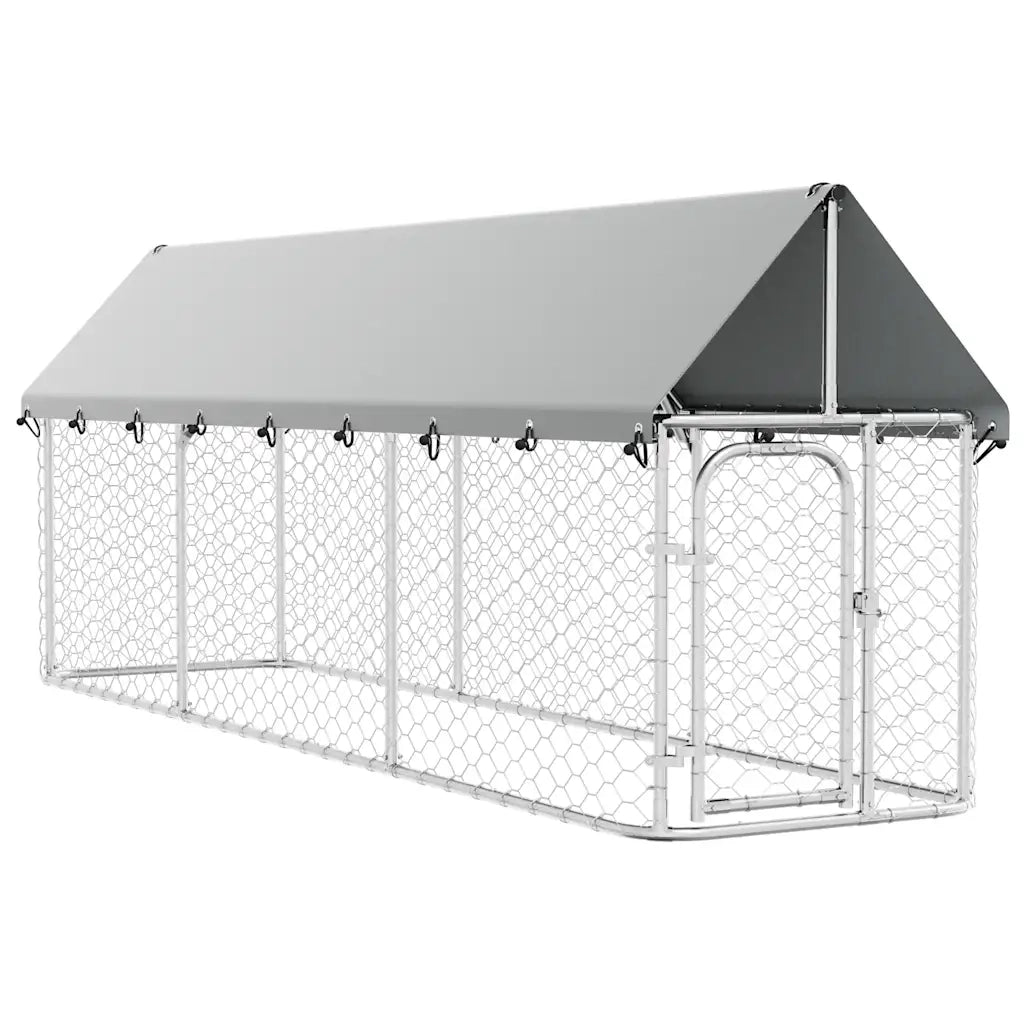 Gabbia per Cani da Esterno con Tetto 400x100x150 cm cod mxl 51247
