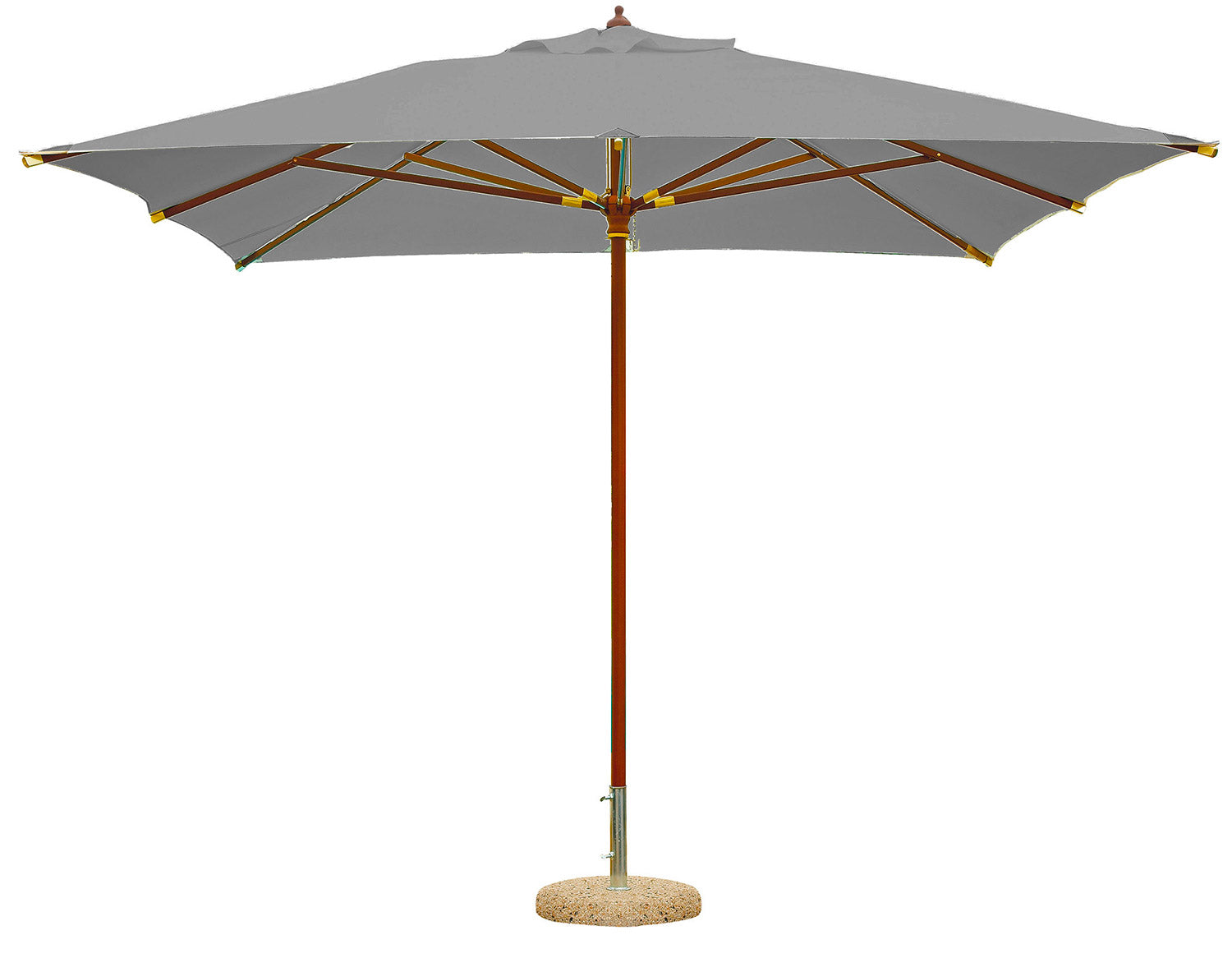 Ombrellone da Giardino 3x2m Palo Ø48 mm in Legno e Poliestere Grigio