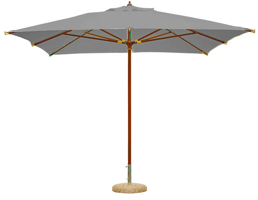 Ombrellone da Giardino 3x2m Palo Ø48 mm in Legno e Poliestere Grigio