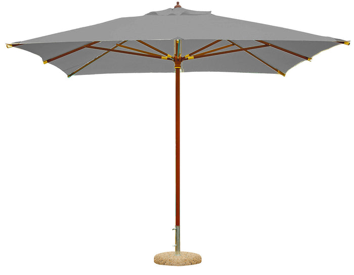 Ombrellone da Giardino 3x3m Palo Ø48 mm in Legno e Poliestere Grigio