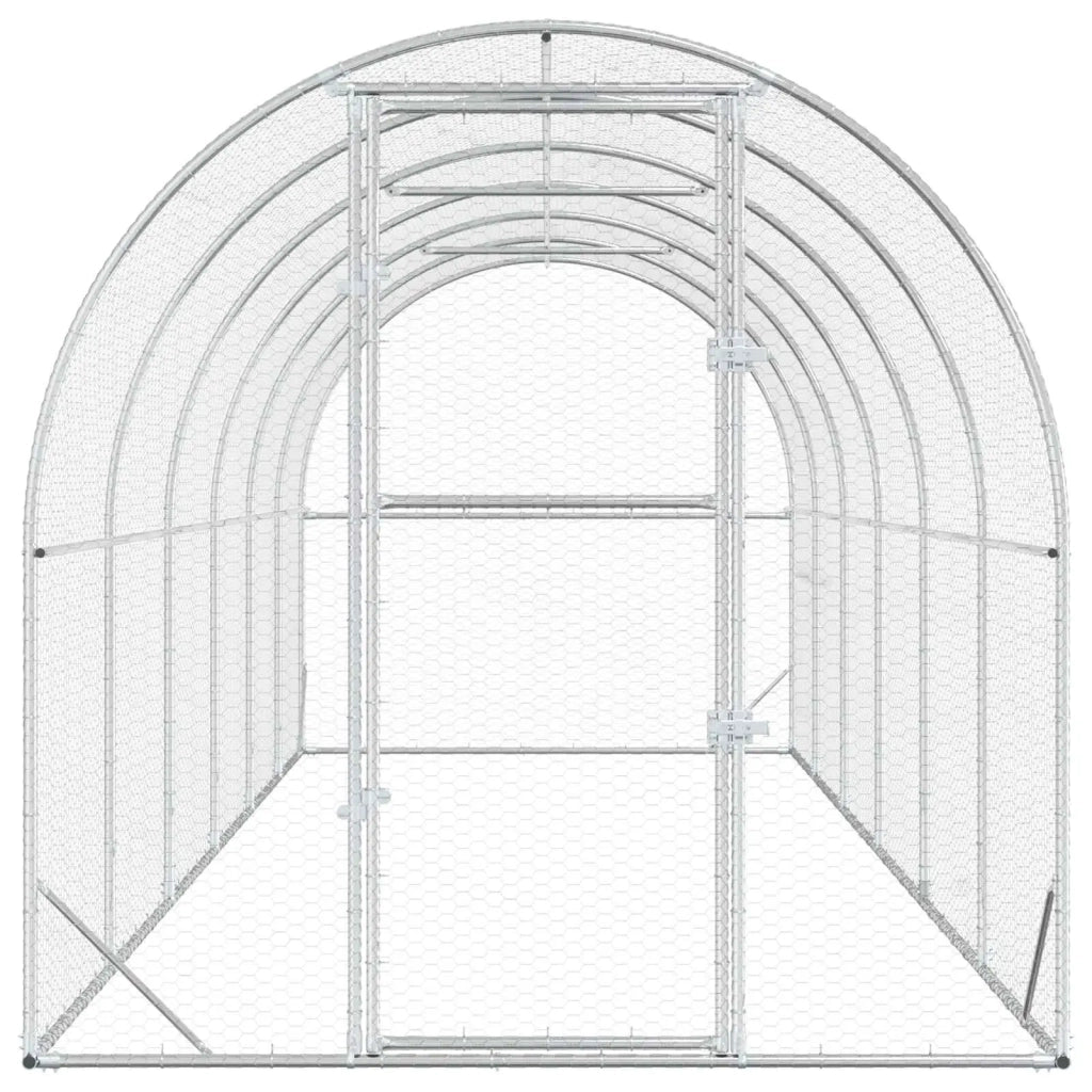 Pollaio Argento 600 x 200 x 200 cm Acciaio zincato 3434677
