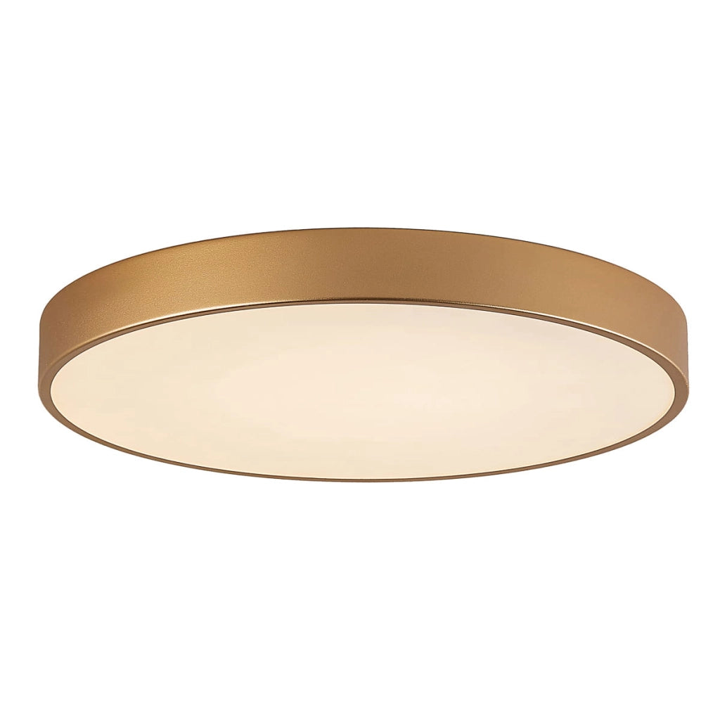 Italux Orbital plafoniera LED tonda 60cm oro 60W 3000K