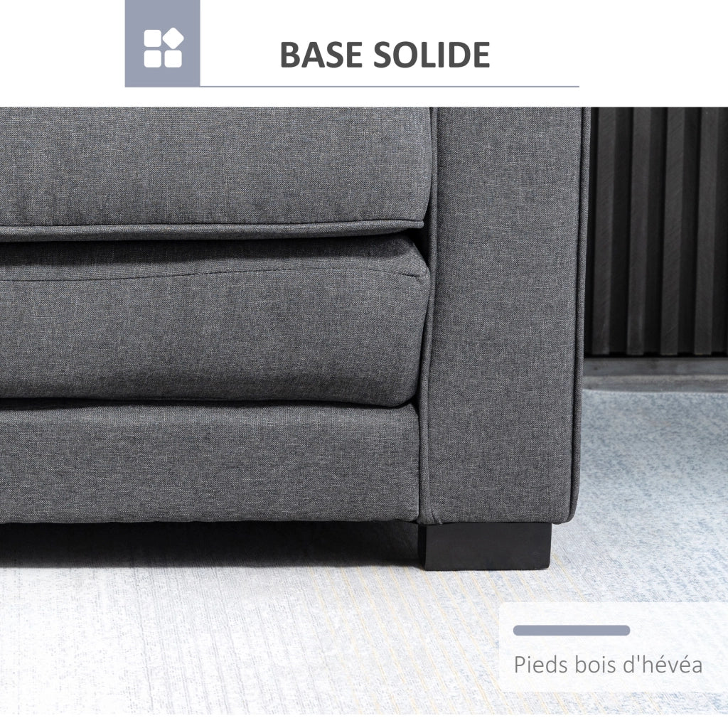 Divano letto 2 posti tessuto grigio ¨C Xylo ¨C dossier capitonn¨¦ 147,5x75x85 cm