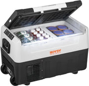 Cassa Freddo Portatile 35L 2 in 1 Zona Doppia 12/24V Ruotato Compressore 60W per Mantenere Caldo e Freddo