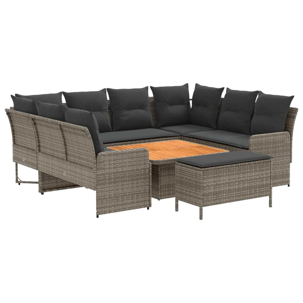 Set di Mobili 7 pz Grigio e Grigio Scuro Rattan in PE 3422190