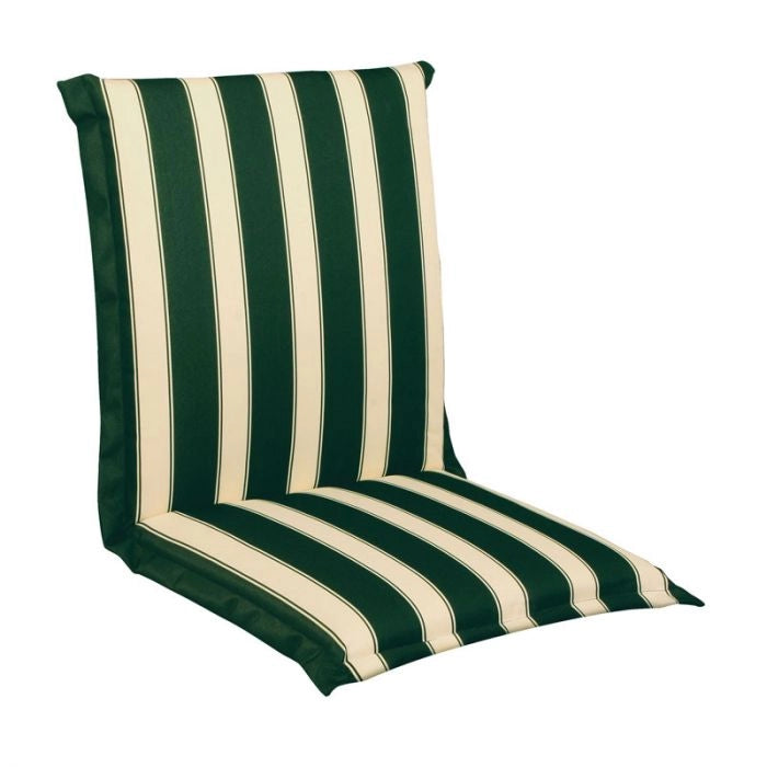 Cuscino da esterno per poltrona bassa, 92x46 cm con volant - Cuscino Da Esterno Per Poltrona Bassa, 92x46 Cm Con Volant Colore Righe&righe (righe Bianche/verdi) Colore: Ecru