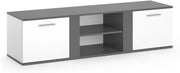 Mobile tv Novelli, Antracite, 155 x 41 cm, per l'utilizzo come mobile TV con più ripiani