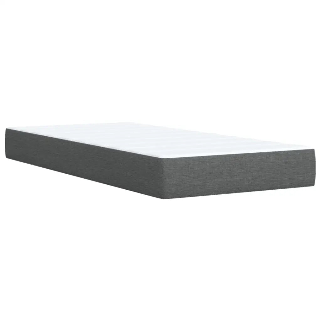 Giroletto a Molle con Materasso Grigio Scuro 90x200 cm Tessuto 3288878