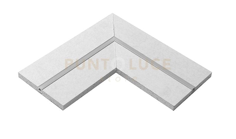 PCALA1- RACCORDO PICCOLO A "L" PER PROFILI/STRISCE LED 2 PEZZI PER CARRARA "P"