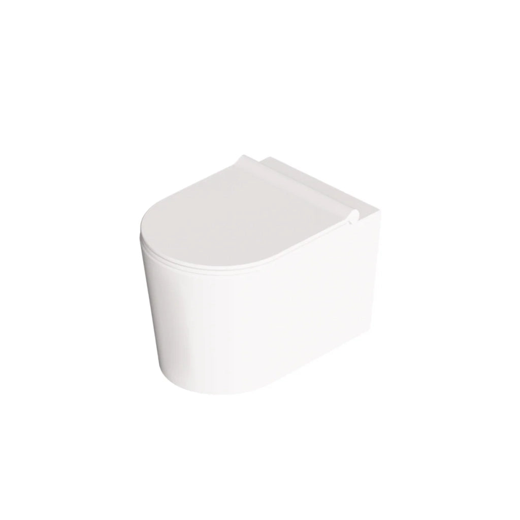 Coppia Di Sanitari Alice Ceramica Sospeso Senza Brida Bianco Lucido "Form"