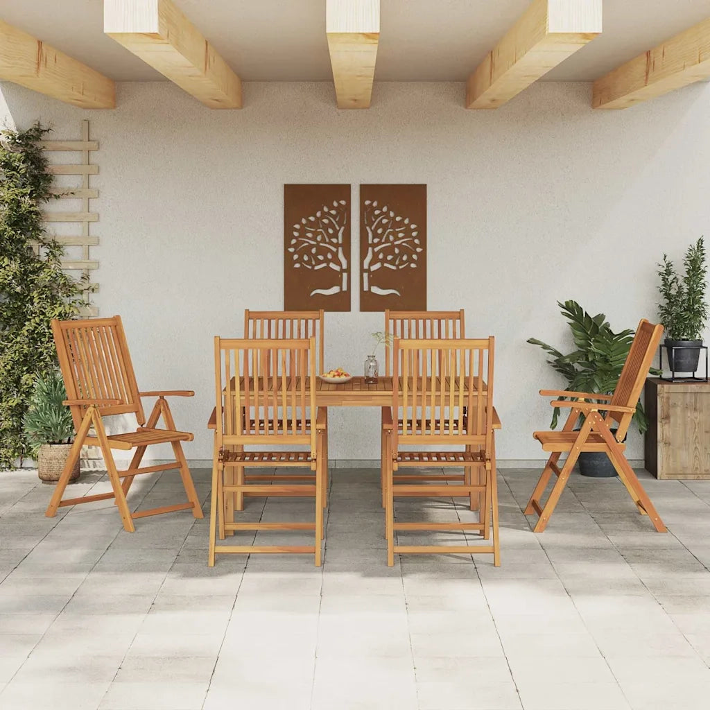Set da Pranzo per Giardino 7 pcs Marrone 3394735