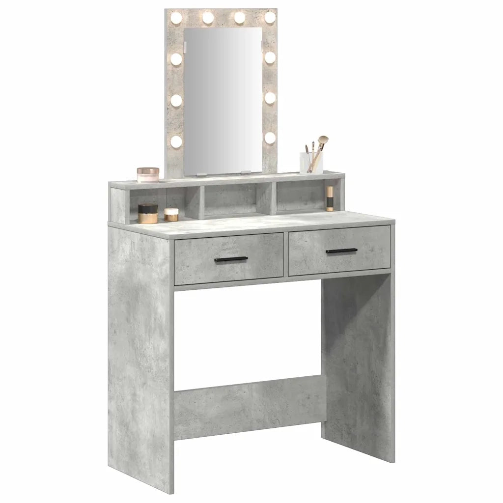 Tavolo da Trucco Grigio 79 x 41 x 140 cm Legno ingegnerizzato 865166