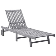 Lettino prendisole sedia a sdraio lettino prendisole letto da giardino mobili da esterno per patio legno massello di acacia 02_0012703
