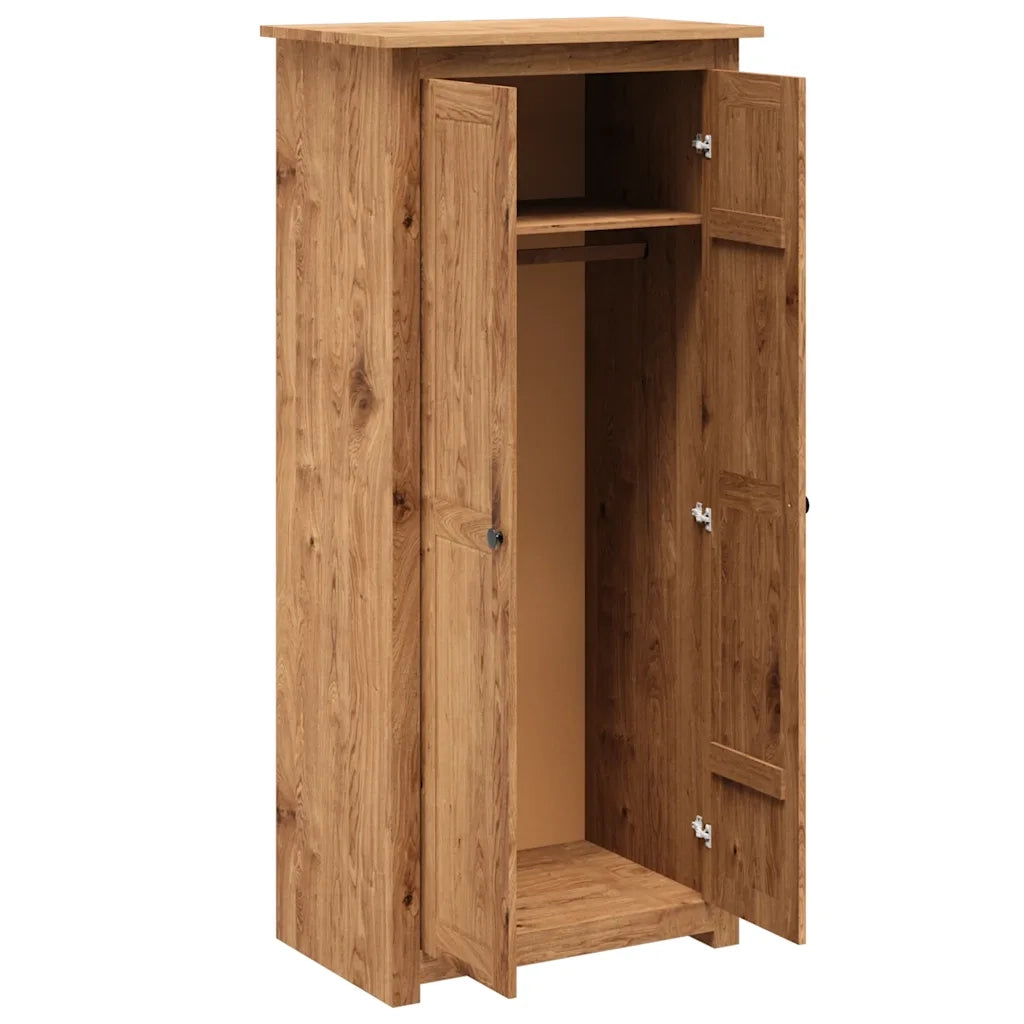 Armadio 80x50x171,5 cm in Legno Massello Pino Panama Range 282664