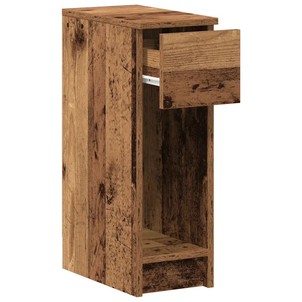 Comodini con Cassetto 2 pz-Set di 2 Tavolino da notte in Legno Antico 20x36x60 cm