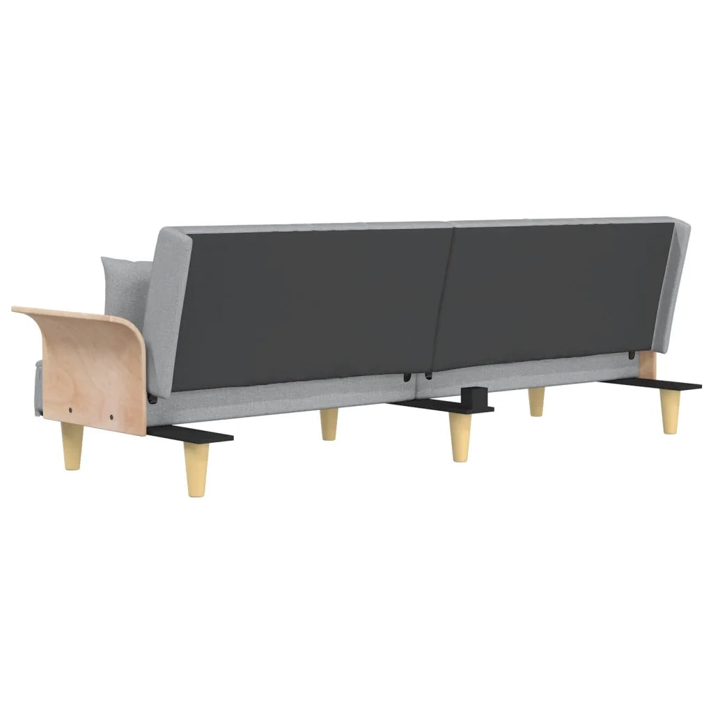 Divano letto | Sof¨¤ letto | Letto singolo con Braccioli Grigio Chiaro in Tessuto