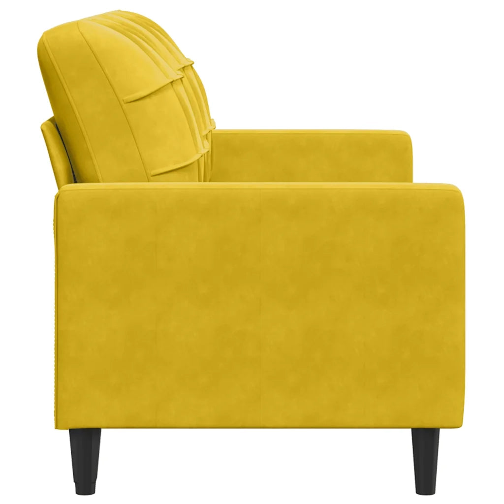 Divano | Divano da soggiorno | Sofa a 2 Posti giallo 140 cm in Velluto