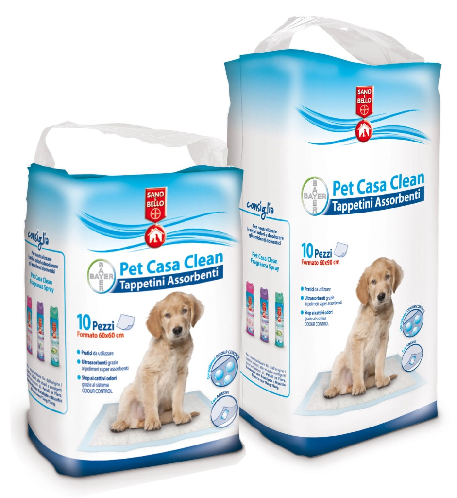 Bayer TAPPETINO ASSORBENTE PET CASA CLEAN 10 PZ.  cm. 60x60