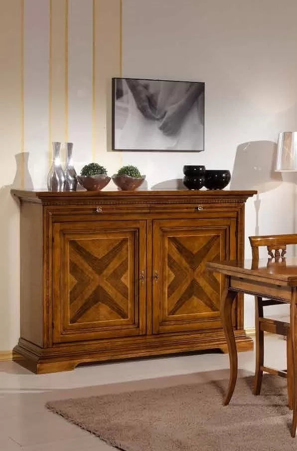 Madia credenza legno 2 ante 2 noce bassano l.160 p.53 h. 115 - Mobili 2G