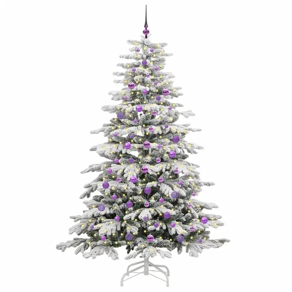 Albero di Natale Artificiale con Rami Pieghevoli Bianco 210 cm 3395655