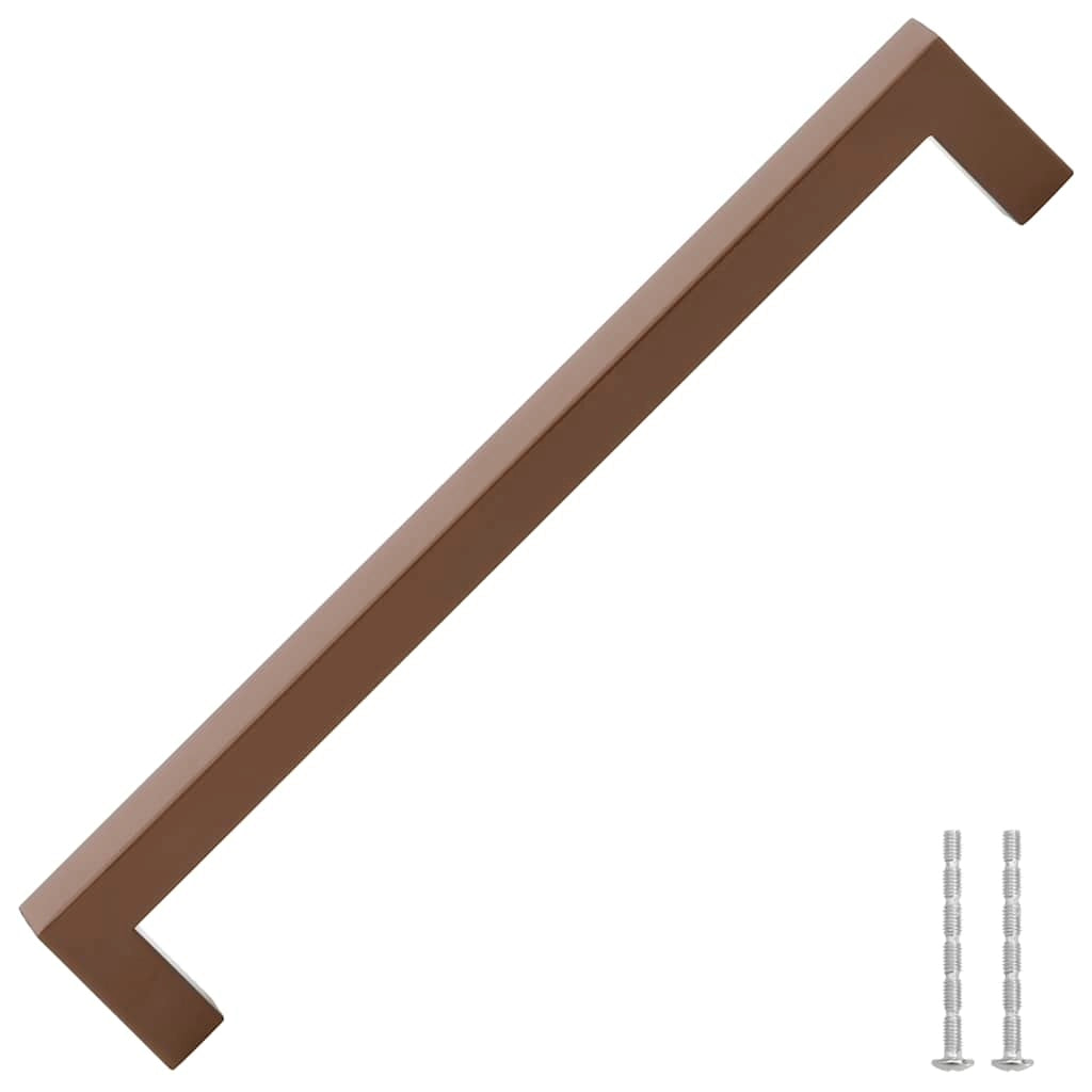 Poignées d'armoire 5 pcs bronze 224 mm acier inoxydable