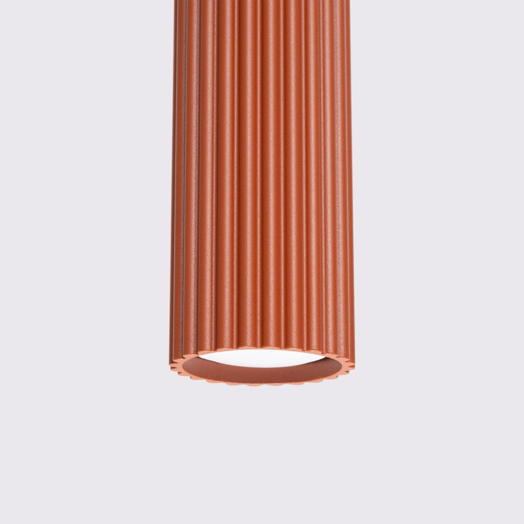 Lampada a sospensione GRAVIO 3xGU10 ocra rossa/nera