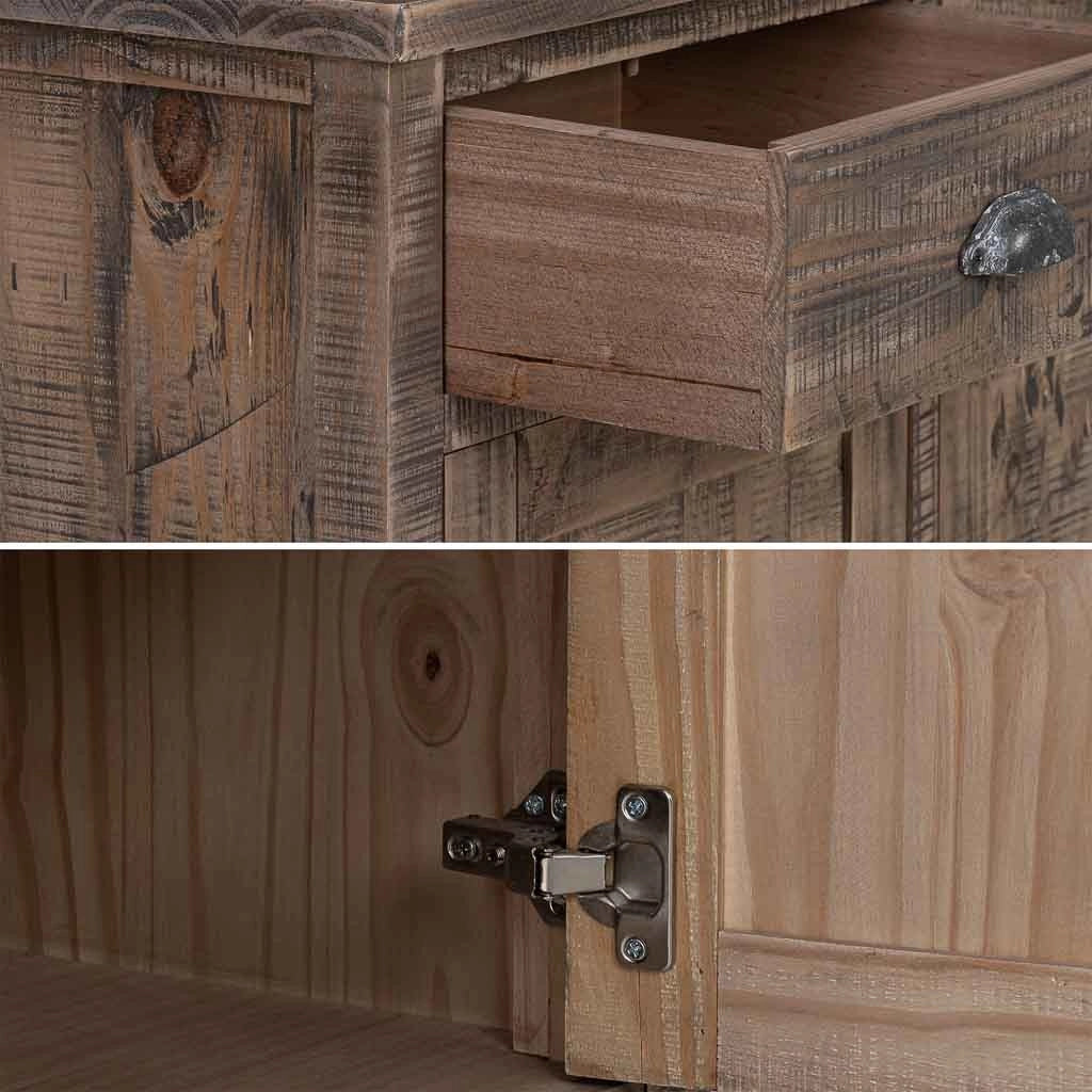 Vetrina in legno marrone 140x40x205h cm