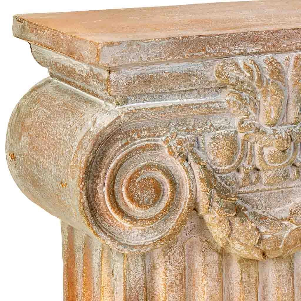 Colonna decorativa in magnesio invecchiato 41,5x20x47h cm