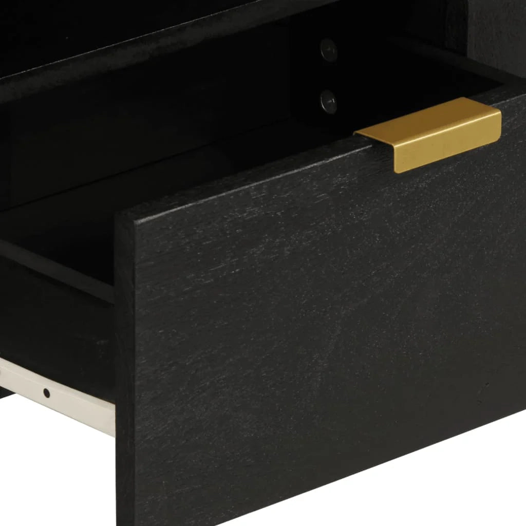 Mobile porta TV con pratico contenitore 105 x 33 x 46 cm stile industriale legno ingegnerizzato nero 02_0057717