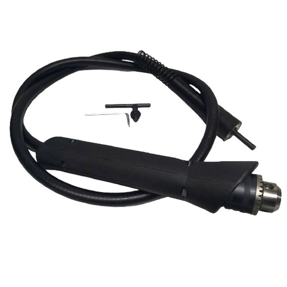 Trade Shop - Albero Prolunga Flessibile Per Trapano 130 Cm Con Mandrino A Cremagliera -