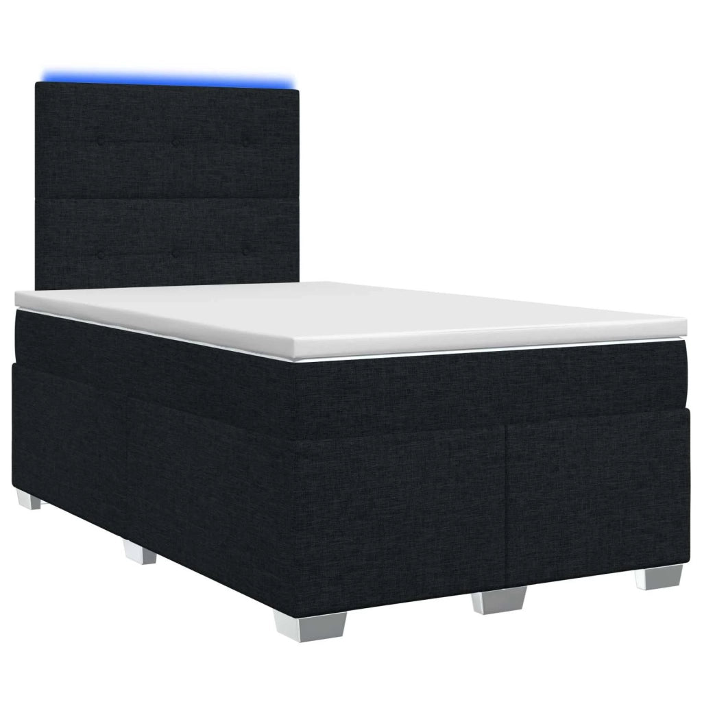 Letto box spring con materasso Nero 120 x 200 cm Tessuto 3454847