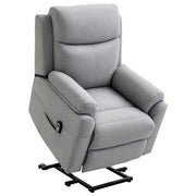 Poltrona Relax Alzapersona Elettrica Reclinabile ¨C Xylo ¨C Tessuto Grigio Chiaro con Poggiapiedi