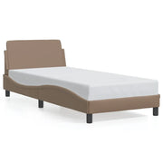 Letto singolo | Letto per adulti | Giroletto Dover Cappuccino 90x190 cm in Similpelle
